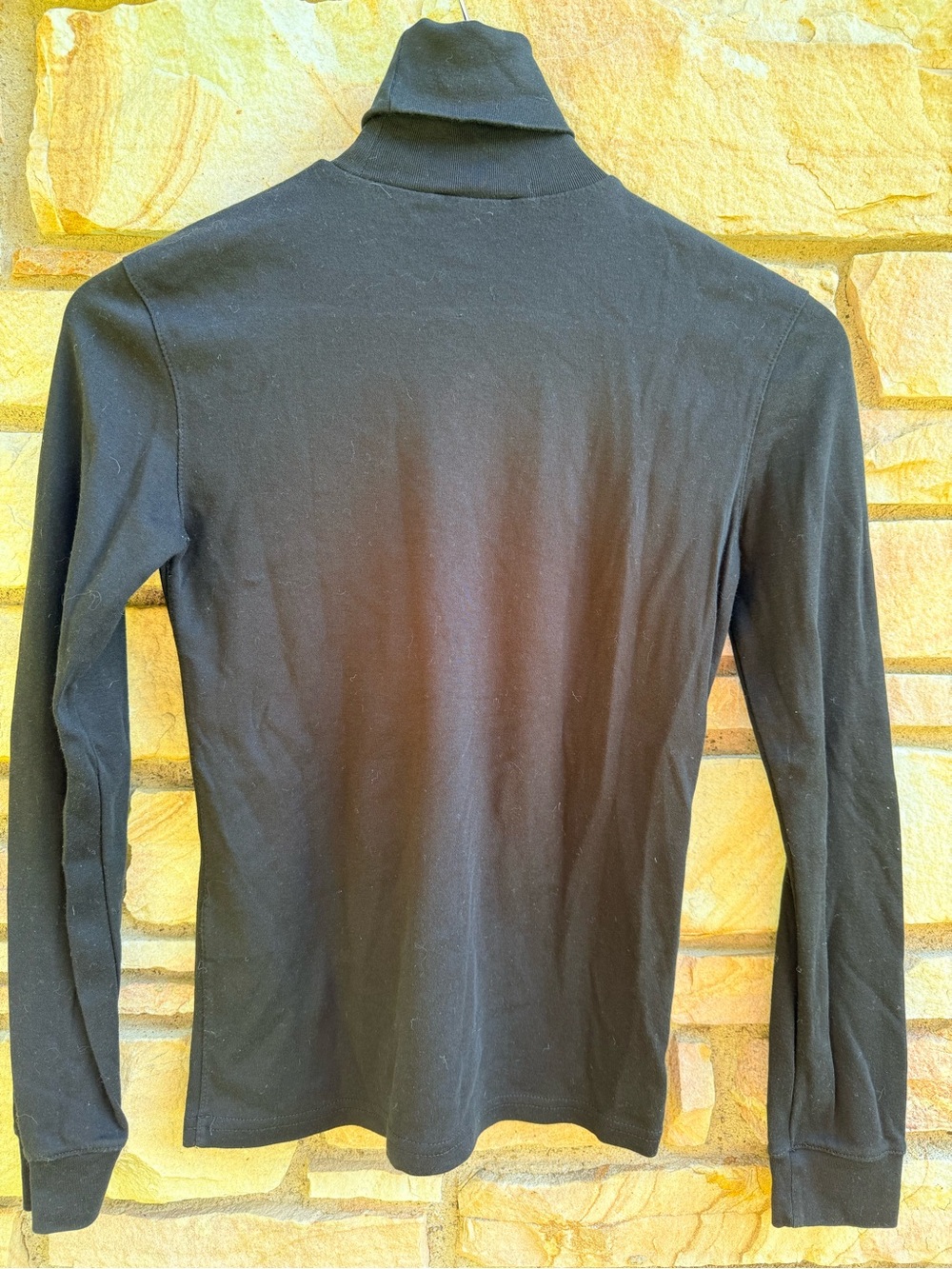 Ralph Lauren Black Turtleneck with White Polo Logo Size S - Picture 3 of 4